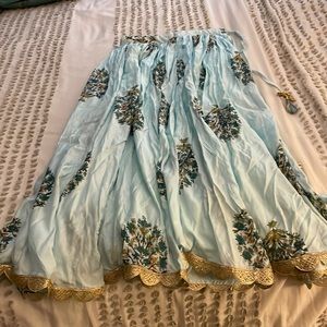 Team & Gold Lehenga Skirt